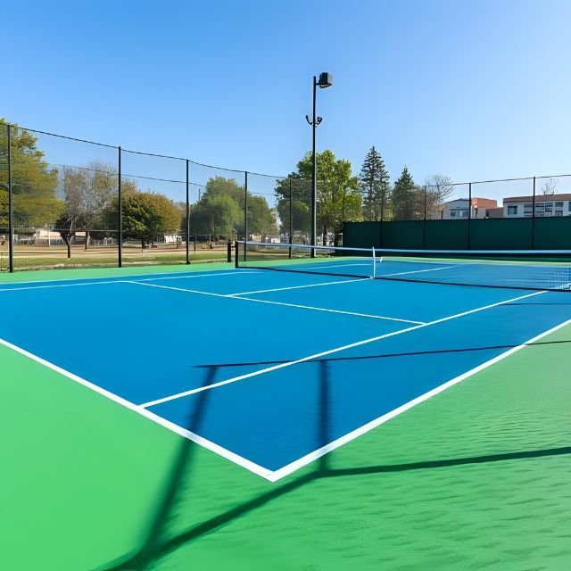 rab lapangan tenis outdoor dengan sistem flexipave