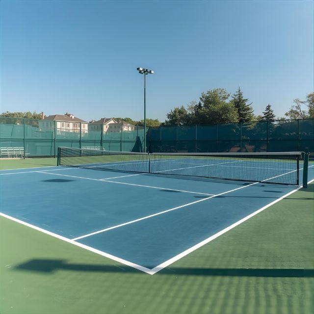 jasa pengecatan lapangan tenis dengan flexipave coating