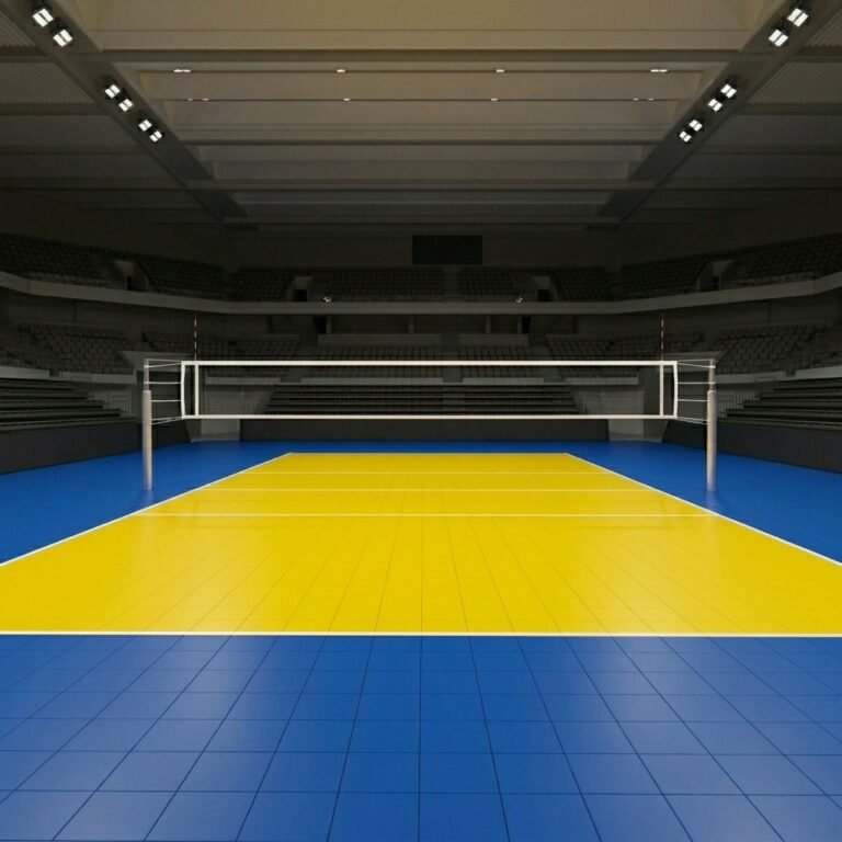 Lantai Interlock Lapangan Voli