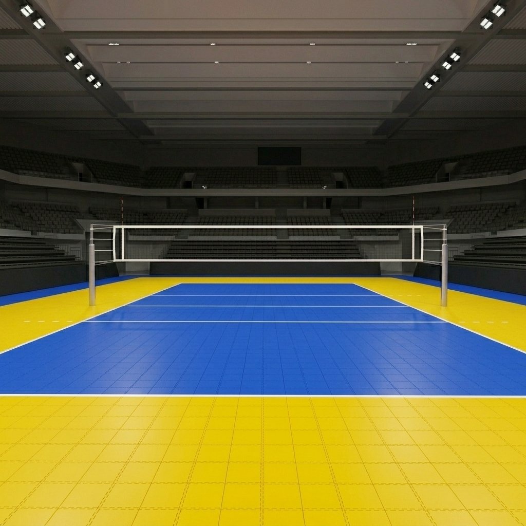Lantai Lapangan Voli Indoor