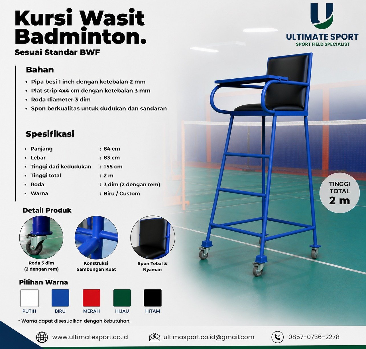 Kursi Wasit Badminton