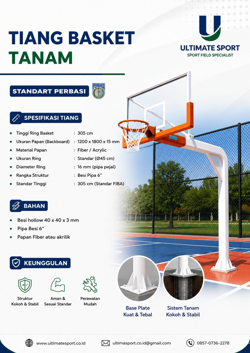 Tiang Basket Tanam