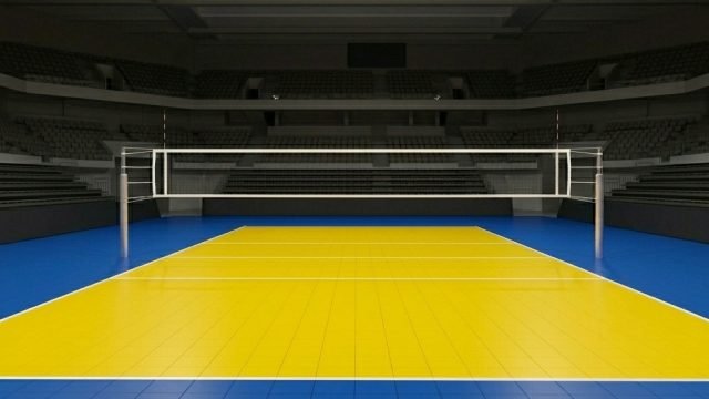 Lantai Interlock Lapangan Voli